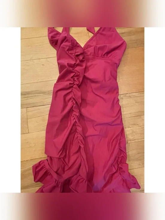 Love your Assets By Spanx Swimsuit One piece Dress Womens Size Medium Rose Pink - Picture 5 of 7